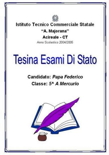 tesina istituto tecnico commerciale